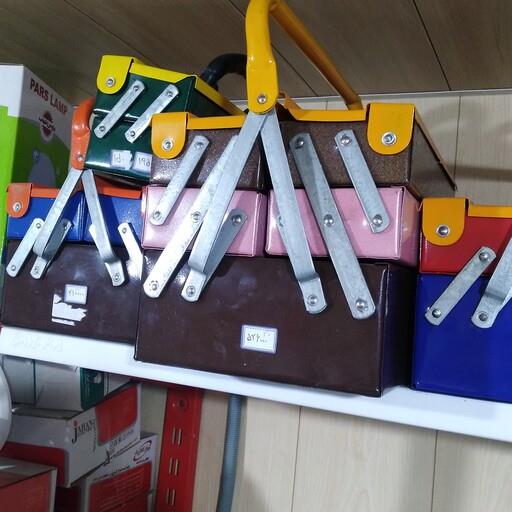 جعبه ابزار فلزی ماهرخ سایز 30 سه طبقه